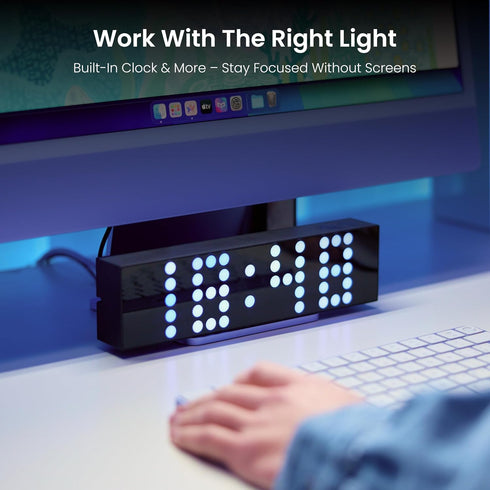 16M 2.4GHz YEELIGHT LED Smart Lamp, Colors Option Pixel Cube Smart Table Lamp, Music Sync RGB+IC Display