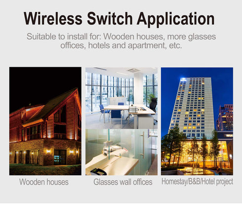 3 (2 1 Thinkbee Way Wireless Switch and Receiver Kit, Dual Remote Control, No Wiring, No WiFi Needed, Waterproof
