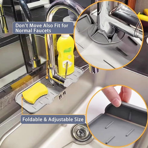 countertop Silica Gel Water tap Grip Drain pad Kitchen Drip Collection Disk pad Dishwashing Sponge Frame be Suitable