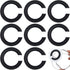 8PCS E27 to E14 Lamp Shade Adapter Rings, Black Reducer Washer 42mm to 29mm Converter Ring for Light Shade Replacement