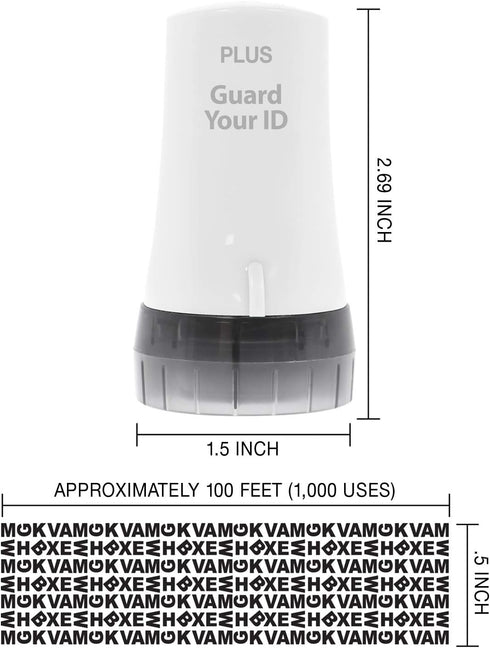 Guard Your ID Advanced 2.0 Roller Identity Privacy Stamp, Identity Theft Prevention, Regular 3-Pack