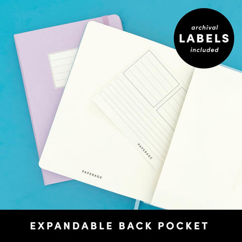PAPERAGE Lined Journal Notebook (Black) – 160 Pages, Medium 5.6 in x 8 in, 100 GSM Thick Paper, Hardcover for Work,