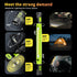 MechaniLite 3000LM 5200mAh Under Hood Work Light Bar, LED Magnetic Light Bar with Hooks, Cordless Rechargeable Hood