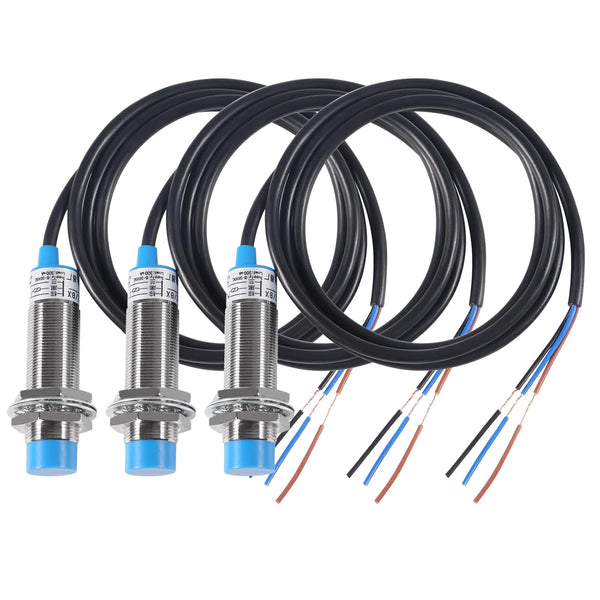 LJ18A3-8-Z/BX 3Pcs NPN NO Inductive Proximity Sensor Switch Detector 8mm DC 6-36V for 3D Printer Probe Bed Leveling