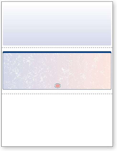 DocuGard Blue/Red Prismatic Middle Check, 8.5 x 11 Inches, 24 lb, 500 Sheets, 1 Check Per Sheet