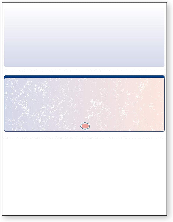 DocuGard Blue/Red Prismatic Middle Check, 8.5 x 11 Inches, 24 lb, 500 Sheets, 1 Check Per Sheet