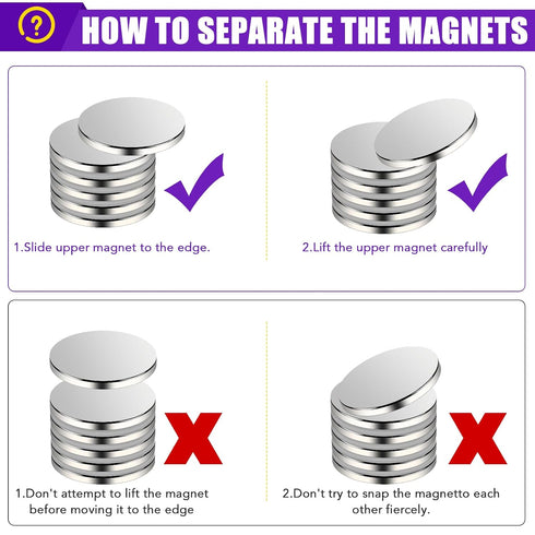 30 0.78x0.18in MIKEDE Neodymium Magnets, PCS Strong Fridge Magnets Heavy Duty for Carft, Epoxy Coating Rare Earth Small