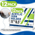Aheroi 12Pcs 8.5 11, 8.5 11, Acrylic Sign Holder x Horizontal Clear Sign Holders x L-Shape Acrylic Paper Holder