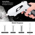 Electric Screwdriver Set - Cordless Handheld Power Screwdriver with 2Pcs Bits, USB Rechargeable Drill Kit, White