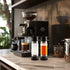 12 OZ 2 Pack Aelga Coffee Syrup Dispenser, Honey Dispenser, Glass Syrup Bottles with Handle, No Drip Pouring, Coffee