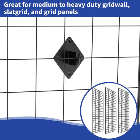 12 Pcs Gridwall Mount Brackets with Screws for Clothing Store Retail Display Wall Organization