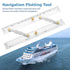 Toyosport 12 Parallel Ruler with Clear Markings, in Navigation Plotting Tool, Quality Plastic, Precision Marine Chart
