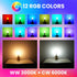 B10 Bulb E26 Bulb 3W B10 Bulb (2-Pack) Luxvista RGB LED Light - Color Changing LED - RGB+Daylight+Warm White