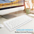Glass Desk Whiteboard Small Dry Erase Board with Storage Drawer, Computer Keyboard Stand, Office Accessories, School