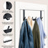 BOOMIBOO Over The Door Hooks, Sturdy Towel Rack with 12 Hooks for Bathroom, Bedroom, Kitchen