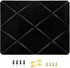 Black Fabric Memo Bulletin Board, 23.6x17.7 inches Velvet Pin Board for Wall, Vision Board with Criss-Cross Ribbons