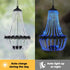 SUNNYPARK 28 30 Hanging Solar Lantern Outdoor, Modern Clear Crystal Acrylic Chandelier with Blue Lights S Hook