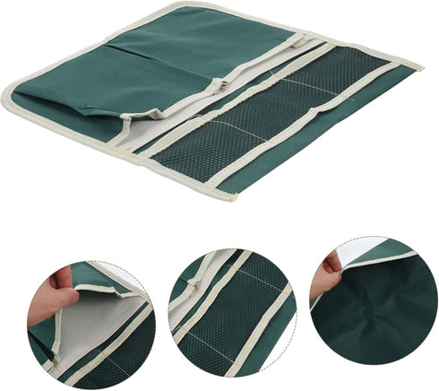 Portable Garden Kneeler Seat Tool Bag with Large Storage Pouch Oxford Cloth Gardening Kneeling Bench Organizer
