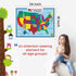 United States Map Laminated Poster, Double-Sided Educational Poster for Kids/Adults, 18 x 24 inch Waterproof Map
