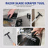 2 Pack 6" 25PCS FOSHIO Putty Knife Razor Blade Scraper Tool with Extra Double Edge Metal Blades for Cleaning Paint
