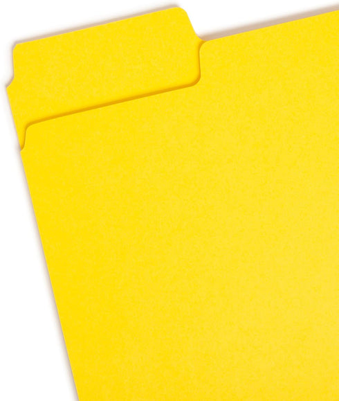 Smead SuperTab File Folder, Letter Size, Yellow, 100 per Box, 1/3-Cut Tab