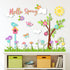 Whaline 116Pcs Spring Bulletin Board Decorations Set Colorful Tree Flower Bird Butterfly Cutouts