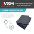 VSM 10-Pack 6" x 9" Ultra Fine Non-Woven Hand Pad, Silicon Carbide Grains, Multipurpose Abrasive Scrub Pad