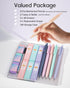 Nicpro 6PCS Pastel Mechanical Pencil Set, 0.5 & 0.7 & 0.9mm with 6 Tubes HB Lead Refill, 3 Erasers, 9 Refills, Cute Case