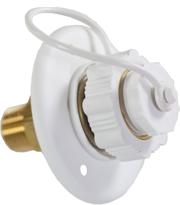 27893 Polar White Plastic Surface Packaged Mounting Flange, 1/2" Male Pipe Thread