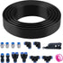 Air Line Tubing Kit: DOT 1/4 Inch OD 50 Feet with 15 Pcs Nylon Hose Tubing and Accessories