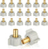 20-Pack PEX Fittings, 1/2" PEX x 1/2" Female NPT Swivel Adapter, Brass Crimp Fitting for PEX Pipes, ASTM F1807