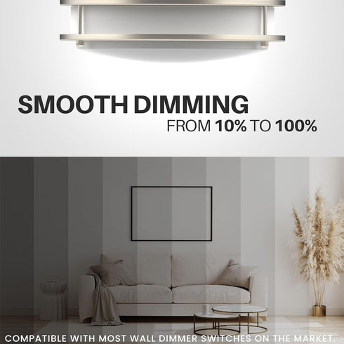 Dimmable 2700K 3000K 3500K 4000K 5000K 5 1 14 Inch) DYMOND LED Ceiling Light Flush Mount Adjustable Lighting from Warm
