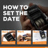 ZIGEL D50 Date Stamp with Entered, Self Inking, Blue