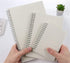 Yansanido 2 Pcs A6 Clear Graph Paper Hardcover Spiral Notebooks, 5.7 Inch x 4.1 Inch, 160 Pages (80 Sheets) Thick Paper