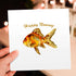 Elegant Happy Nowruz Greeting Card - Goldfish Design for Persian New Year