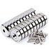 20Pcs Super Strong Round Base Cup Neodymium Magnets with Holes,0.63"(16mm) Ring Rare