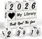 Pawnoc Books Read This Year Counter, 4-Digit Wooden Reading Tracker for Bookshelf Decor,