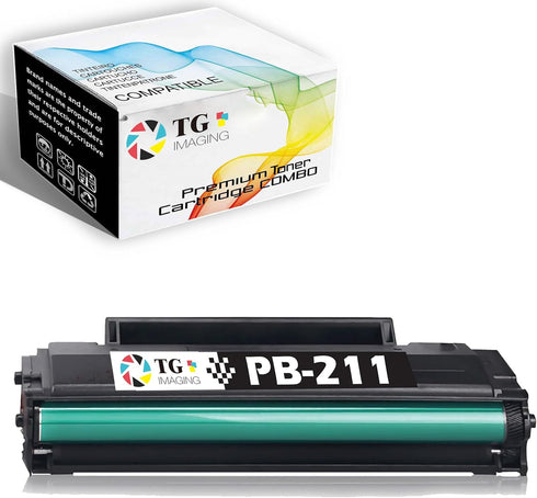 TG Imaging Compatible PB-211 Toner Cartridge (PB-211EV, 1xBlack) Replacement for Pantum PB-211EV Printers