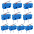 Twidec 10Pcs Mini Micro Limit Switch, 5A 125 250V AC, SPDT 1NO Short Lever Arm Switch, Snap Action