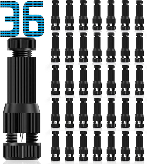 36 Pack Low Voltage Landscape Light Wire Connector - Outdoor 14-20 Gauge Cable Connectors for Path Lights