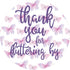 Butterfly Thank You Stickers - Thank You for Fluttering by Labels, Party Favors, 40 Count for Events
