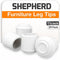 Shepherd Hardware 1-1/8" Round Non-Marking Rubber Slip-On Chair Leg Tips, Non-slip Protective