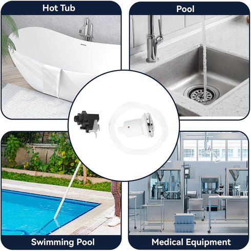 16A 1m On Off Push Button Switch Jetted Whirlpool Jet for Bath Tub Spa Garbage, Garbage Disposal Air Switch Kit