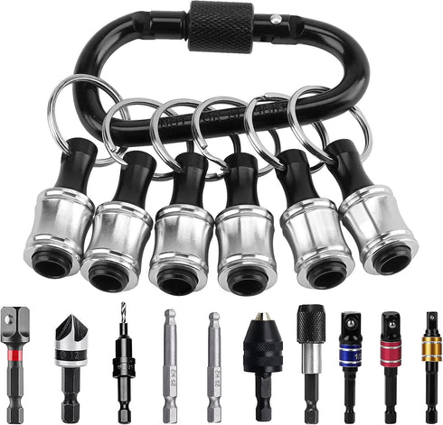1/4 Inch Bit Holder Keychain, Quick Change Screw Bit Holder Extension Bar for Most Electric and Hand-held Screwdrivers