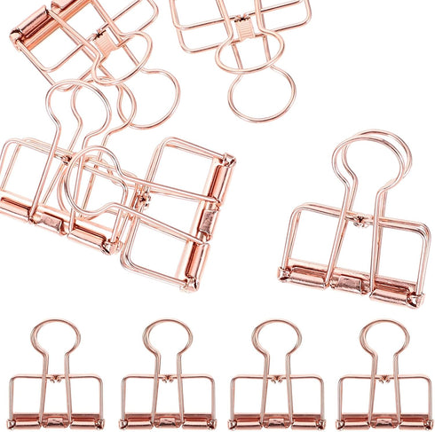 Zerodeko 10Pcs Metal Binder Clips, Medium Paper Clips for Document Organizing, File Clamps for Office School Supplies,
