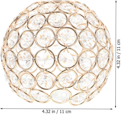 4.33In ARTIBETTER Crystal Glass Lampshade Decorative Ceiling Light Cover Replacement Fixture for Home Bedroom Cafe