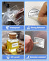 Phomemo 1.57" Adhesive Round Labels, Transparent Circle for M110/M120/M220, 180 Labels/1 Roll