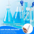 Weewooday Glass Droppers Pipettes, Graduated Lab Dropper with Big Rubber Hats, 20 cm Stir Rod Washing Brush, 8 Pieces