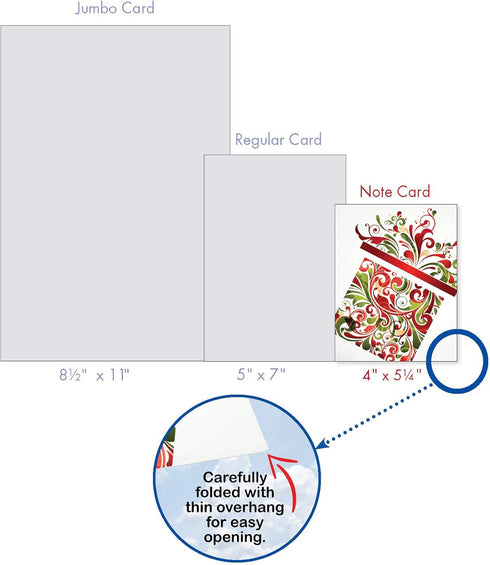 The Best Card Company - 10 Blank Christmas Note Cards with Envelopes, Fun Assorted Holiday Notecard Set