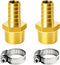 TAILONZ PNEUMATIC Brass Hose Barb Fitting, 1/2 Inch Barb to 1/2 Inch Male NPT Adapter (Pack of 5)